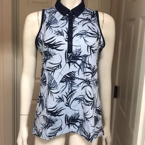 Under Armour Blue and Black Patterned Women's Top